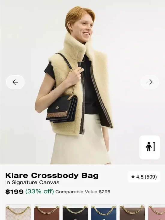 Coach SET Black Leather & Brown Signature Canvas Crossbody with Matching Wallet - Picture 5 of 16